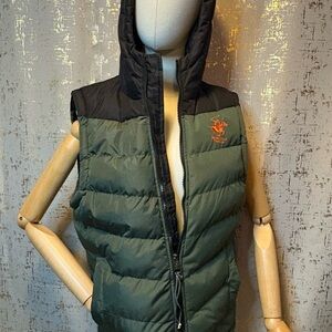 Beverly Hills Polo Club Boy's Black and Army Green Vest Jacket